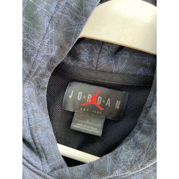 Jordan Men's Michigan Wolverines Pullover Hoodie Sweater Basketball Blue Small - Picture 6 of 9